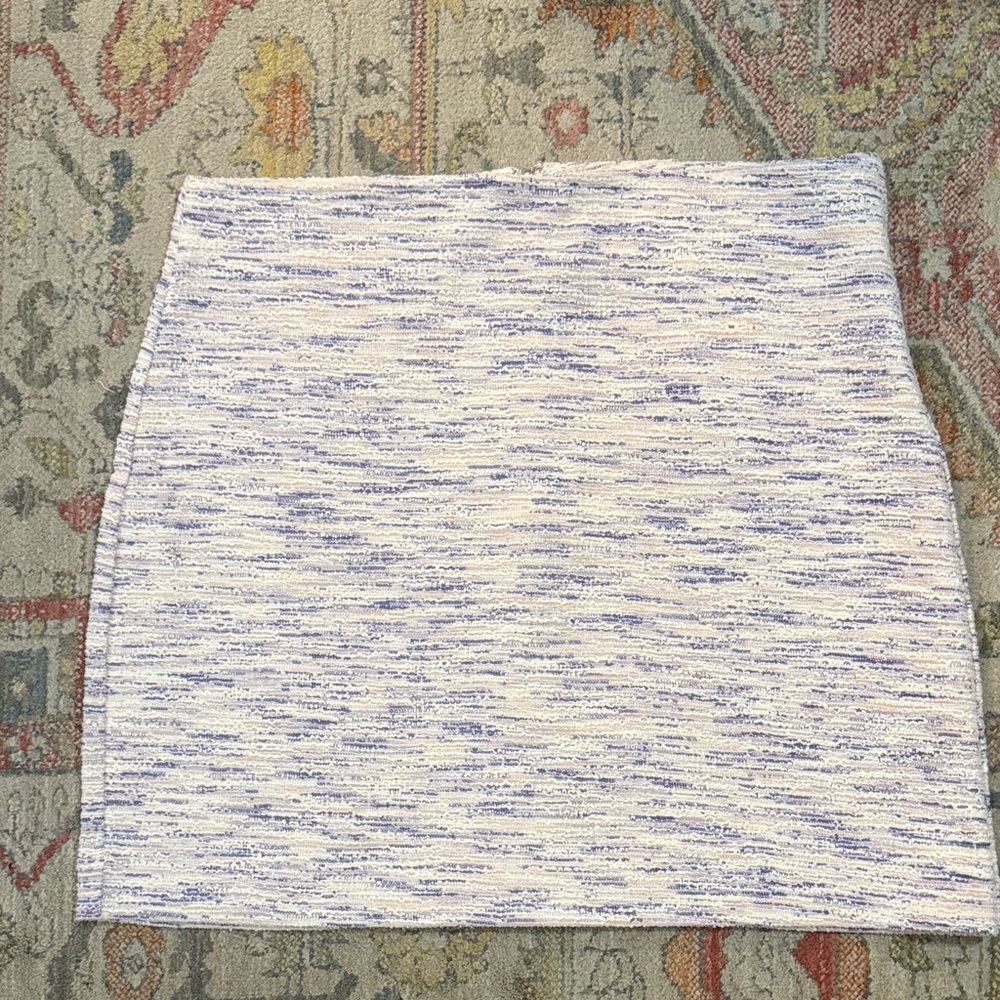 Ann Taylor, Elegant Textured White and Blue Skirt, size 10